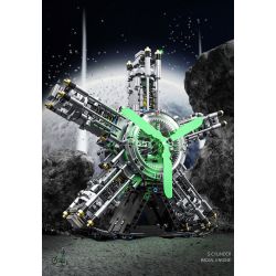 GOQI YC489 S-Cylinder Radial Engine Xếp hình lắp ráp ghép mô hình Bầu trời đầy sao: Động cơ sao hành tinh
