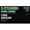 GOQI YC489 S-Cylinder Radial Engine Xếp hình lắp ráp ghép mô hình Bầu trời đầy sao: Động cơ sao hành tinh