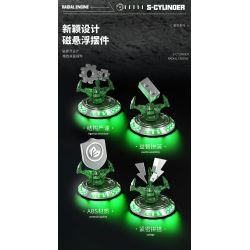 GOQI YC489 S-Cylinder Radial Engine Xếp hình lắp ráp ghép mô hình Bầu trời đầy sao: Động cơ sao hành tinh