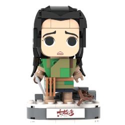 Yingji brick house A001 Xếp hình lắp ráp ghép mô hình Cậu bé đầu gạch đảo Dongji