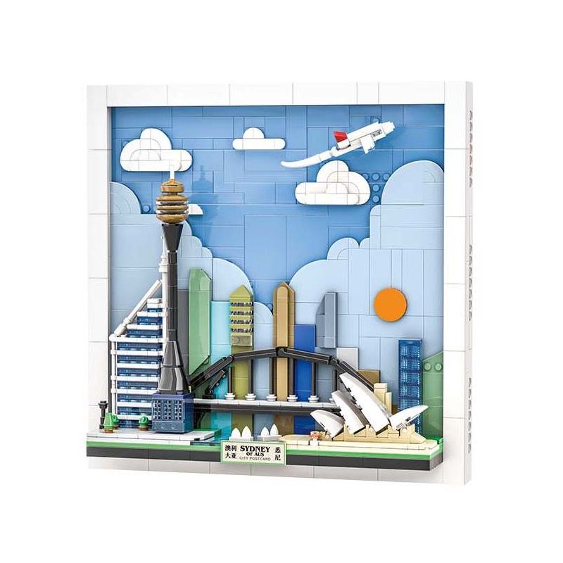 WANGE LIGAO Dr.Luck 4927 City Postcard Xếp hình lắp ráp ghép mô hình Bưu thiếp thành phố: Sydney