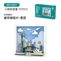 WANGE LIGAO Dr.Luck 4927 City Postcard Xếp hình lắp ráp ghép mô hình Bưu thiếp thành phố: Sydney