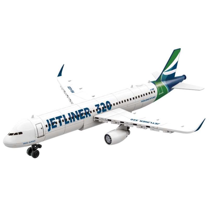 WANGE LIGAO Dr.Luck 4008 Jetliner 320 Xếp hình lắp ráp ghép mô hình Máy bay phản lực 320 Pháp