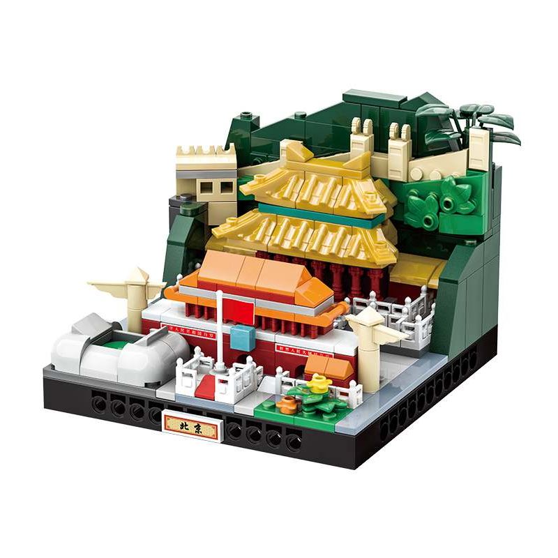 WANGE LIGAO Dr.Luck 3113 City Microcosm Xếp hình lắp ráp ghép mô hình Toàn cảnh thành phố: Bắc Kinh