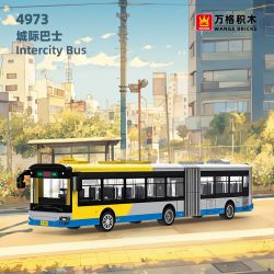 WANGE LIGAO Dr.Luck 4973 Intercity Bus Xếp hình lắp ráp ghép mô hình xe buýt liên tỉnh