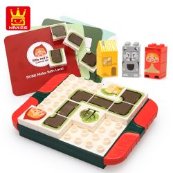DUBIE 416 The Little Red Riding Hood Xếp hình lắp ráp ghép mô hình Trò chơi board game Cô bé quàng khăn đỏ và sách ảnh