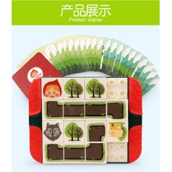 DUBIE 416 The Little Red Riding Hood Xếp hình lắp ráp ghép mô hình Trò chơi board game Cô bé quàng khăn đỏ và sách ảnh