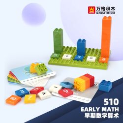 DUBIE 510 Early Math Xếp hình lắp ráp ghép mô hình số học toán học sơ khai