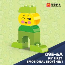 WANGE LIGAO Dr.Luck 096-6A My First Emotional Boy 4in1 Xếp hình lắp ráp ghép mô hình Cảm xúc nhỏ đầu tiên của tôi: Cậu bé (4 trong 1)