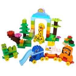 DUBIE 640 Xếp hình lắp ráp ghép mô hình Diễu hành động vật