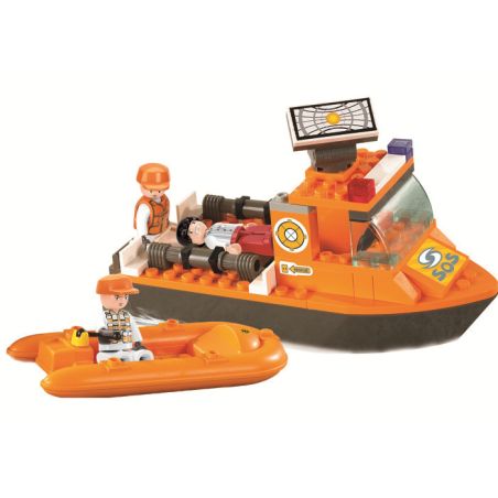 Sluban M38-B0101 Xếp hình lắp ráp ghép mô hình Đội cứu hộ khẩn cấp SRS-Thuyền khẩn cấp