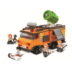 Sluban M38-B0105 Xếp hình lắp ráp ghép mô hình Xe chỉ huy chiếu sáng của đội cứu hộ khẩn cấp SRS