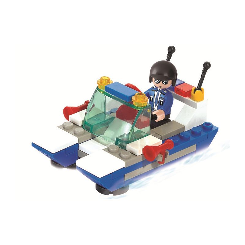 Sluban M38-B0116 Xếp hình lắp ráp ghép mô hình Tàu tuần tra SWAT-catamaran của thành phố