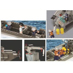 Sluban M38-B0123 Xếp hình lắp ráp ghép mô hình tàu ngầm hạt nhân