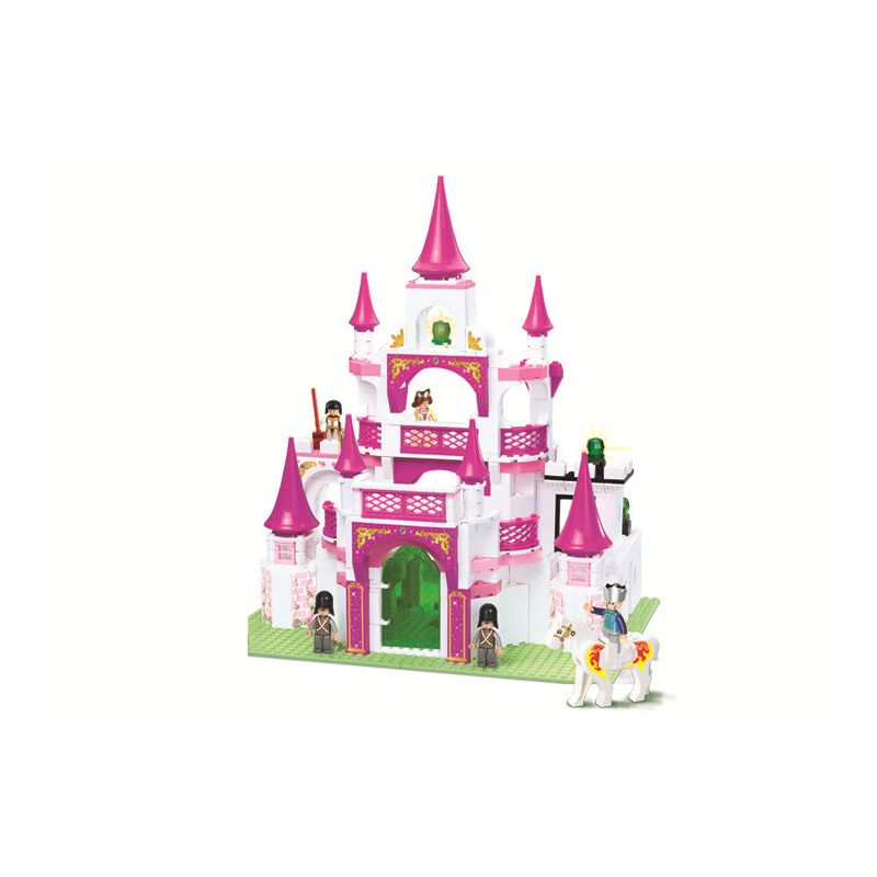 Sluban M38-B0151 Xếp hình lắp ráp ghép mô hình Giấc Mơ Hồng-Lâu Đài Trong Mơ