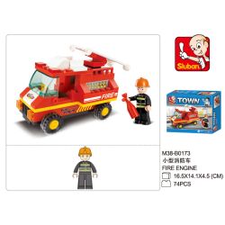 Sluban M38-B0173 Xếp hình lắp ráp ghép mô hình SimCity-Xe cứu hỏa nhỏ