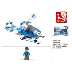 Sluban M38-B0185 Xếp hình lắp ráp ghép mô hình City SWAT - Máy bay trực thăng Gunship