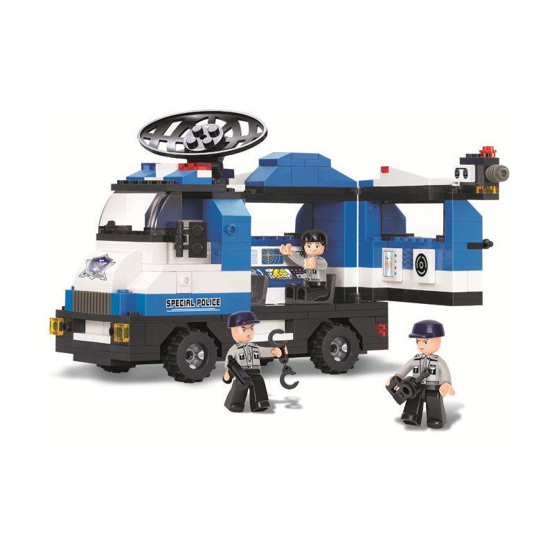 Sluban M38-B0187 Xếp hình lắp ráp ghép mô hình Xe chỉ huy cảnh sát-thông tin đặc biệt thành phố