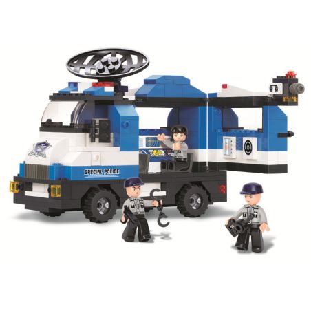 Sluban M38-B0187 Xếp hình lắp ráp ghép mô hình Xe chỉ huy cảnh sát-thông tin đặc biệt thành phố