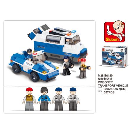 Sluban M38-B0189 Xếp hình lắp ráp ghép mô hình Đội hộ tống SWAT-SWAT của thành phố