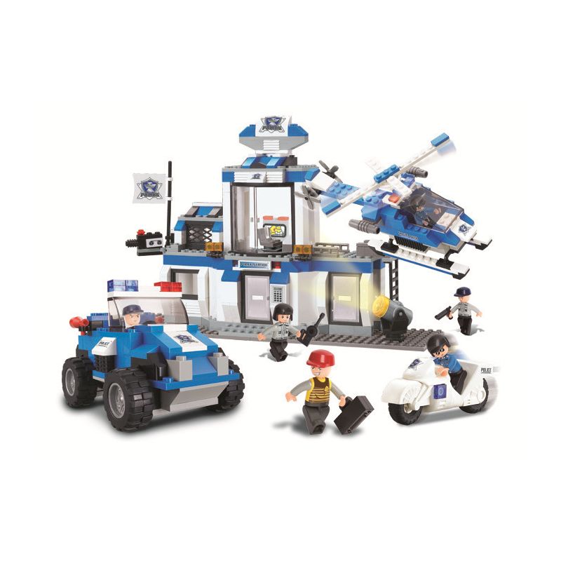 Sluban M38-B0191 Xếp hình lắp ráp ghép mô hình Trung tâm cấp cứu SWAT-SWAT của thành phố