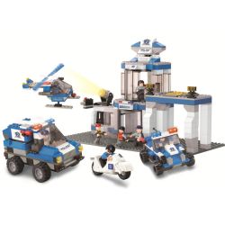 Sluban M38-B0192 Xếp hình lắp ráp ghép mô hình Trung tâm chỉ huy SWAT-SWAT thành phố