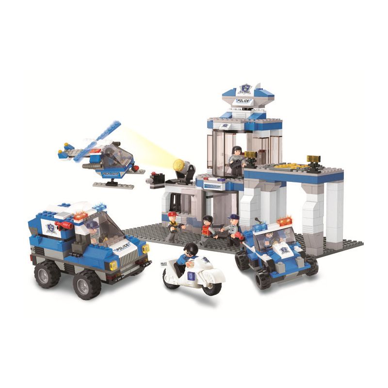 Sluban M38-B0192 Xếp hình lắp ráp ghép mô hình Trung tâm chỉ huy SWAT-SWAT thành phố