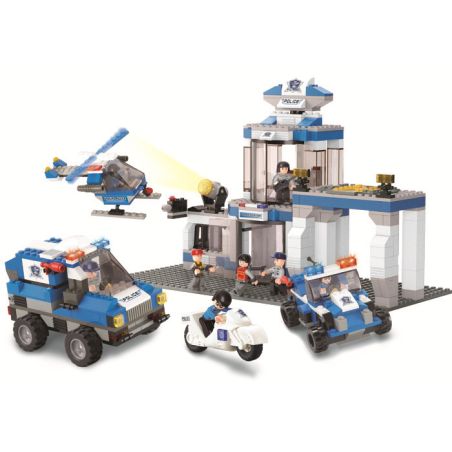 Sluban M38-B0192 Xếp hình lắp ráp ghép mô hình Trung tâm chỉ huy SWAT-SWAT thành phố