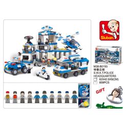 Sluban M38-B0193 Xếp hình lắp ráp ghép mô hình City SWAT - Trụ sở SWAT thành phố