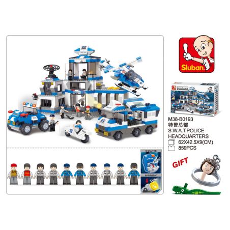 Sluban M38-B0193 Xếp hình lắp ráp ghép mô hình City SWAT - Trụ sở SWAT thành phố