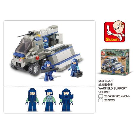 Sluban M38-B0201 Xếp hình lắp ráp ghép mô hình Xe thiết bị dã chiến của lực lượng đặc biệt