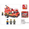 Sluban M38-B0220 Xếp hình lắp ráp ghép mô hình Xe chữa cháy bồn chứa nước báo cháy nhanh