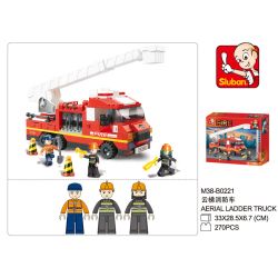 Sluban M38-B0221 Xếp hình lắp ráp ghép mô hình Xe cứu hỏa thang báo cháy nhanh