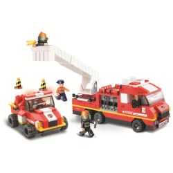 Sluban M38-B0223 Xếp hình lắp ráp ghép mô hình Báo cháy nhanh-Đội cứu hỏa đặc biệt