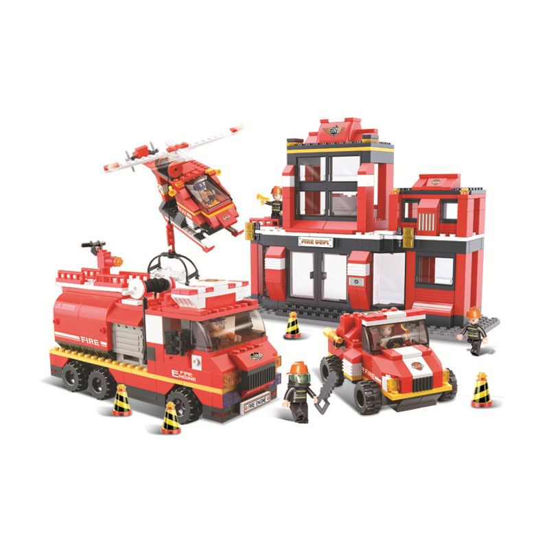 Sluban M38-B0226 Xếp hình lắp ráp ghép mô hình Hoạt động báo cháy-cứu hộ nhanh