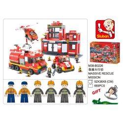 Sluban M38-B0226 Xếp hình lắp ráp ghép mô hình Hoạt động báo cháy-cứu hộ nhanh