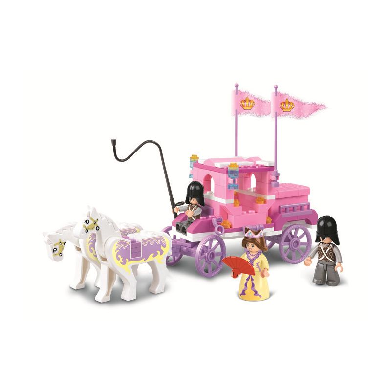 Sluban M38-B0250 Xếp hình lắp ráp ghép mô hình Giấc Mơ Hồng-Cỗ Xe Hoàng Gia