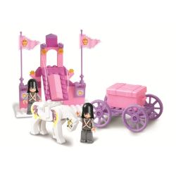 Sluban M38-B0250 Xếp hình lắp ráp ghép mô hình Giấc Mơ Hồng-Cỗ Xe Hoàng Gia