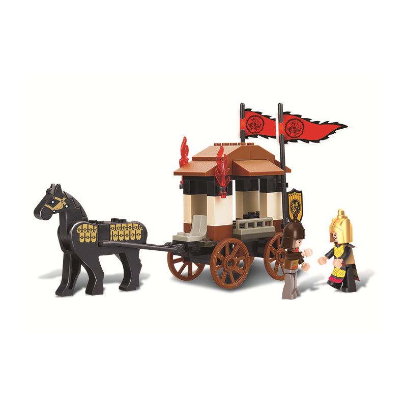 Sluban M38-B0259 Xếp hình lắp ráp ghép mô hình Series Tam Quốc Chí-Ba Chuyến Thăm Nhà Tranh