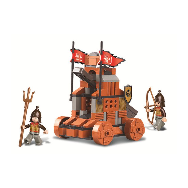 Sluban M38-B0261 Xếp hình lắp ráp ghép mô hình Series Tam Quốc-Leishi Cannon Cart