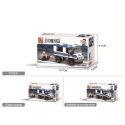 Sluban M38-B0273 Xếp hình lắp ráp ghép mô hình Xe hộ tống đặc biệt SWAT của thành phố