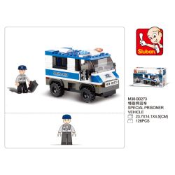 Sluban M38-B0273 Xếp hình lắp ráp ghép mô hình Xe hộ tống đặc biệt SWAT của thành phố