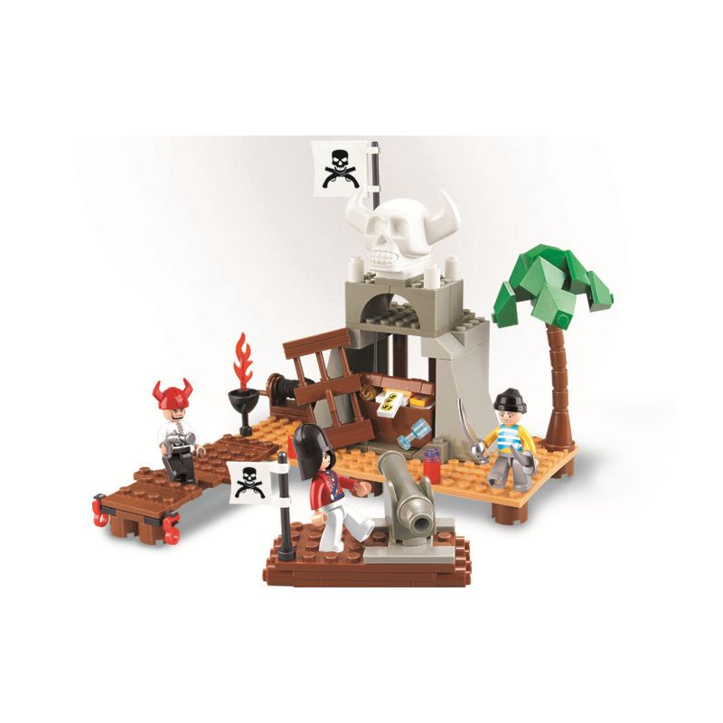 Sluban M38-B0278 Xếp hình lắp ráp ghép mô hình Cướp biển vùng Caribbean-Bảo vệ ngôi nhà đầu lâu