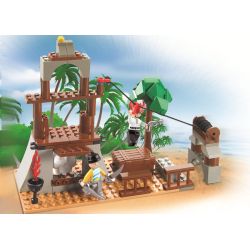 Sluban M38-B0278 Xếp hình lắp ráp ghép mô hình Cướp biển vùng Caribbean-Bảo vệ ngôi nhà đầu lâu