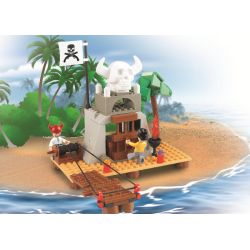 Sluban M38-B0278 Xếp hình lắp ráp ghép mô hình Cướp biển vùng Caribbean-Bảo vệ ngôi nhà đầu lâu
