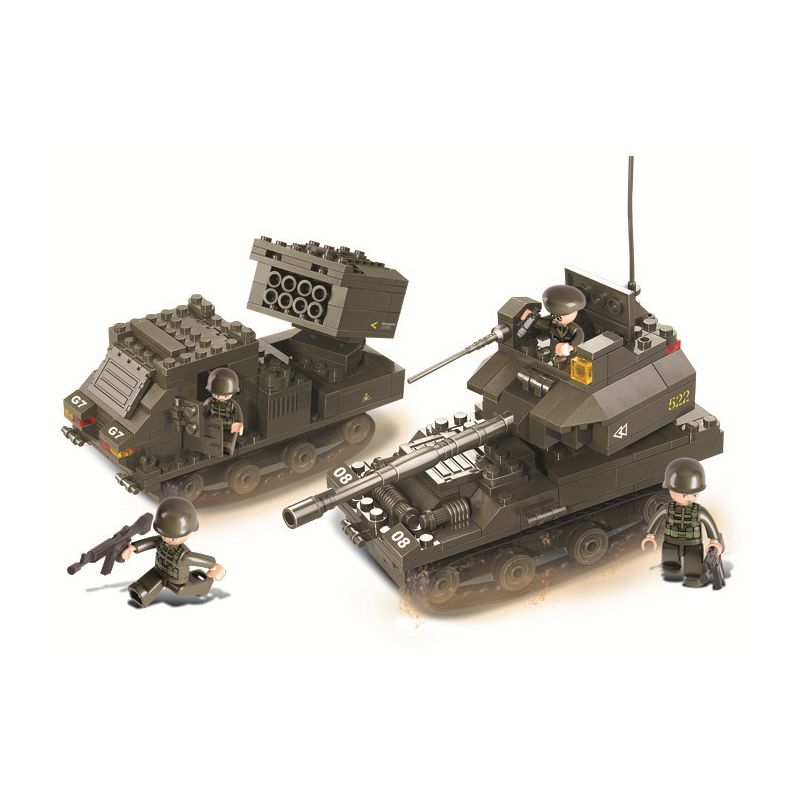 Sluban M38-B0288 Xếp hình lắp ráp ghép mô hình Quân đoàn thiết giáp - Bài tập ném bom mặt đất
