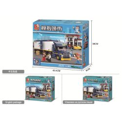 Sluban M38-B0318 Xếp hình lắp ráp ghép mô hình Xe tải chở hàng nặng