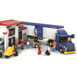 Sluban M38-B0318 Xếp hình lắp ráp ghép mô hình Xe tải chở hàng nặng