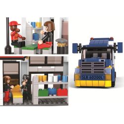 Sluban M38-B0318 Xếp hình lắp ráp ghép mô hình Xe tải chở hàng nặng