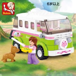 Sluban M38-B0523 Xếp hình lắp ráp ghép mô hình toa xe ga